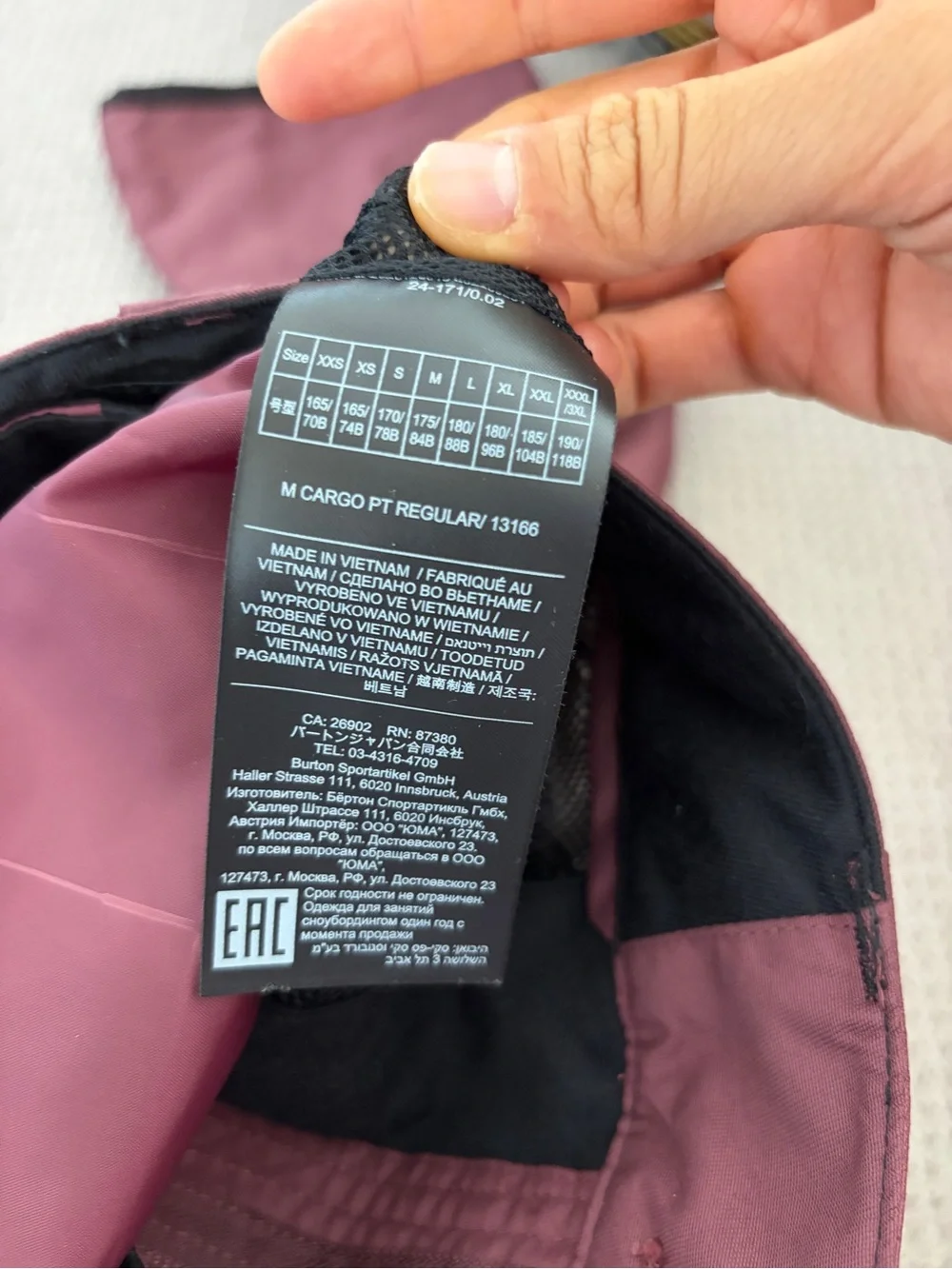 Burton Men’s Cargo Snow Pants in Burgundy